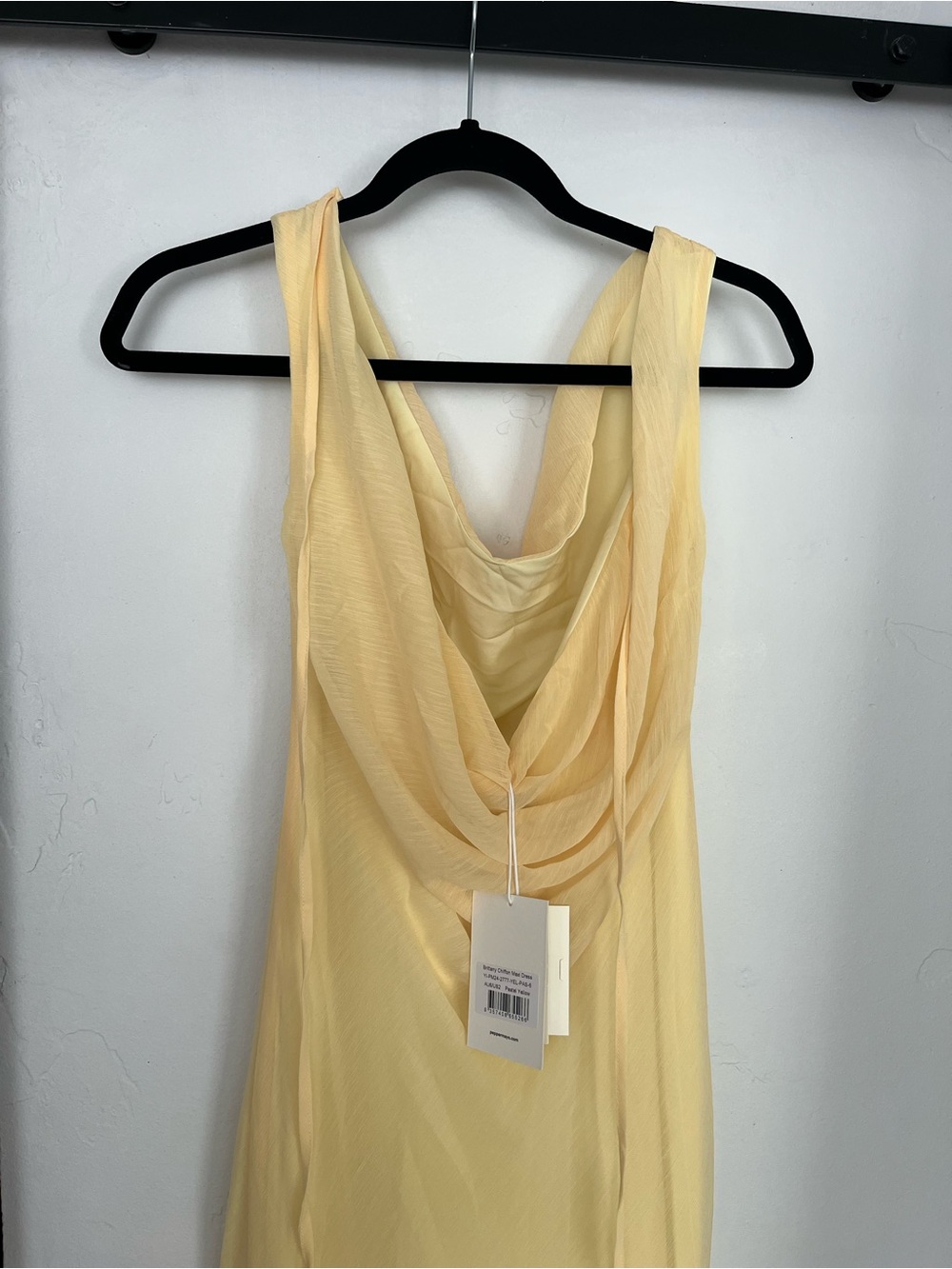 Peppermayo Butter Yellow Cowl Neck Maxi Dress - Picture 6 of 11